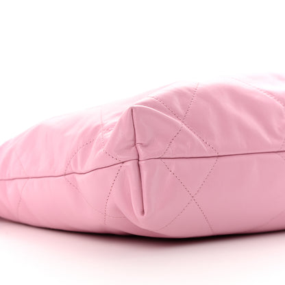 Chanel Shiny Calfskin Quilted Small Chanel 22 Pink 10 of 12