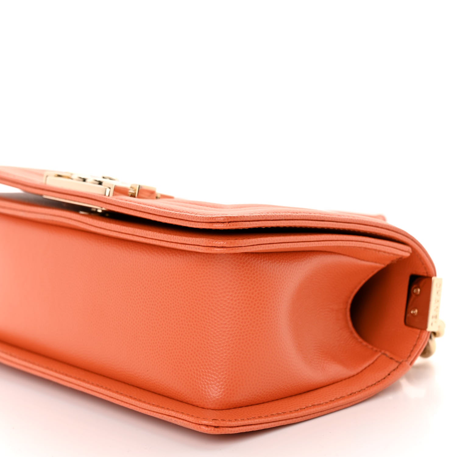 Chanel Caviar Quilted Small Boy Flap Orange 10 of 10