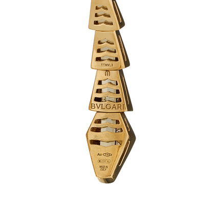 Bulgari 18K Yellow Gold Diamond Serpenti Viper Pave Bracelet M 3 of 4