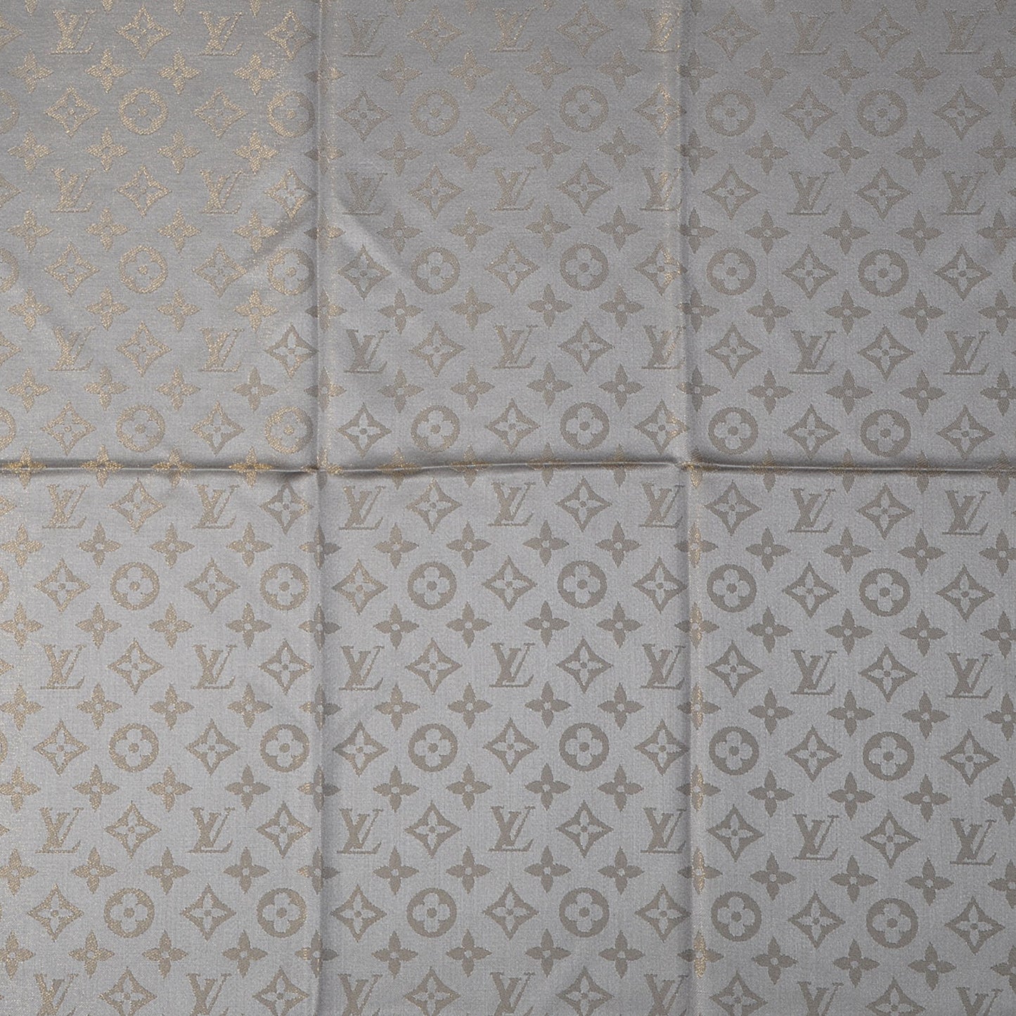 Monogram Silk Wool Shine Shawl Beige