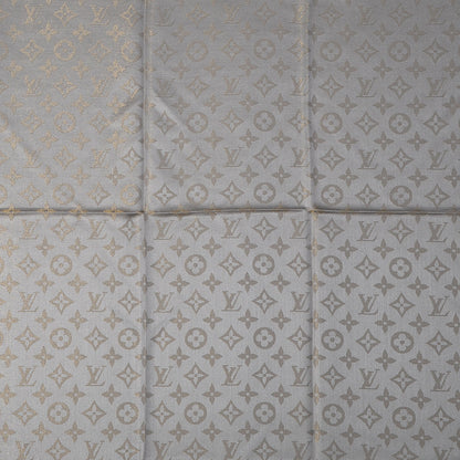 Louis Vuitton Monogram Silk Wool Shine Shawl Beige 1 of 6