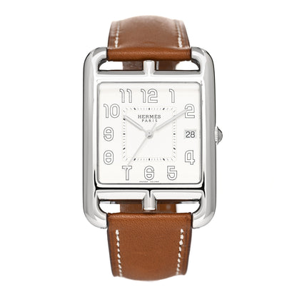 Hermes Stainless Steel Barenia 29mm Cape Cod Quartz Watch Fauve 1 of 5