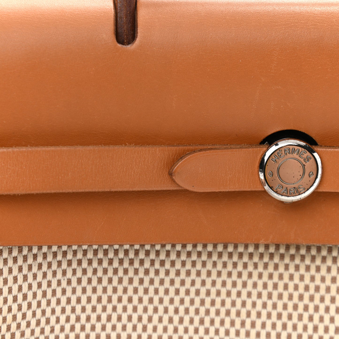 Toile Vache Calfskin Herbag 30 PM Backpack Natural
