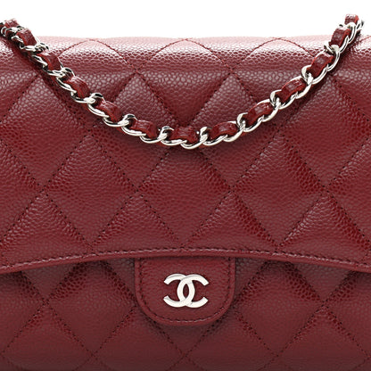 Chanel Caviar Quilted Phone Holder Wallet on Removable Chain Red 11 of 15