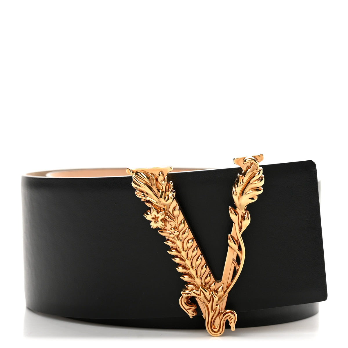 Calfskin 65mm Virtus Wide Belt 85 34 Black