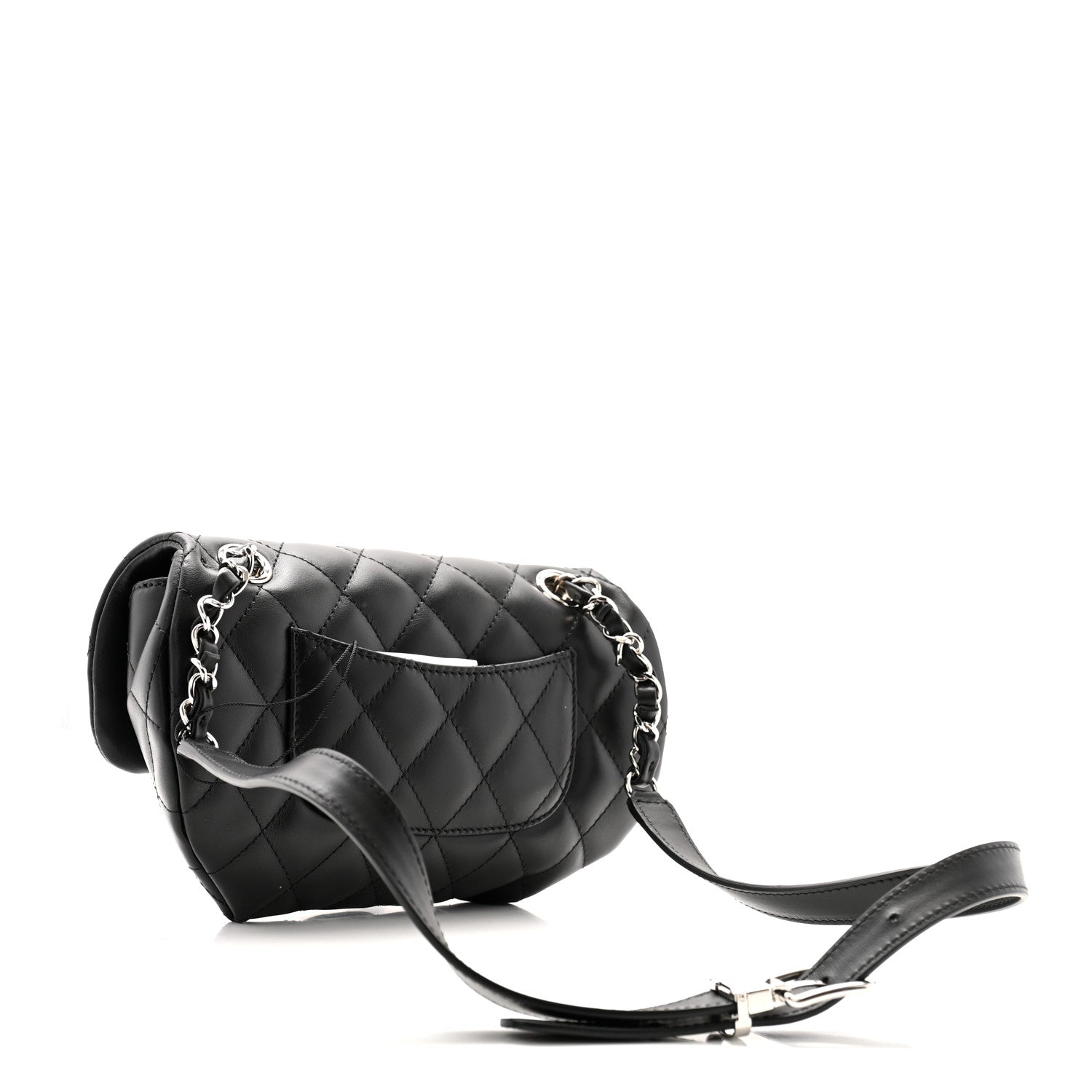 Chanel Calfskin Quilted CC Uniform Flap Belt Bag Black 2 of 9