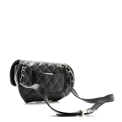 Chanel Calfskin Quilted CC Uniform Flap Belt Bag Black 2 of 9
