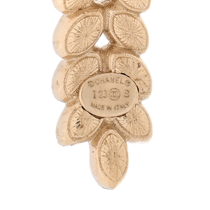 Chanel Crystal Sparkling Wheat CC Cuff S Bracelet Gold 4 of 4