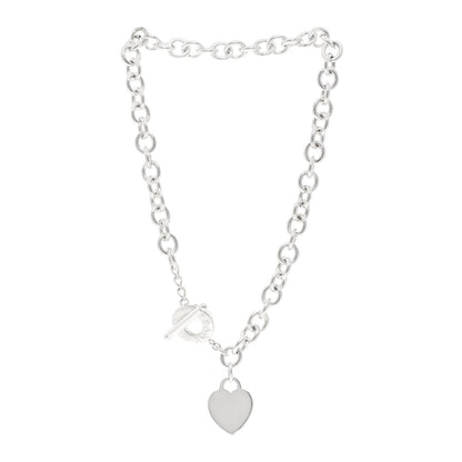 Tiffany Sterling Silver Heart Tag Toggle Necklace 3 of 5
