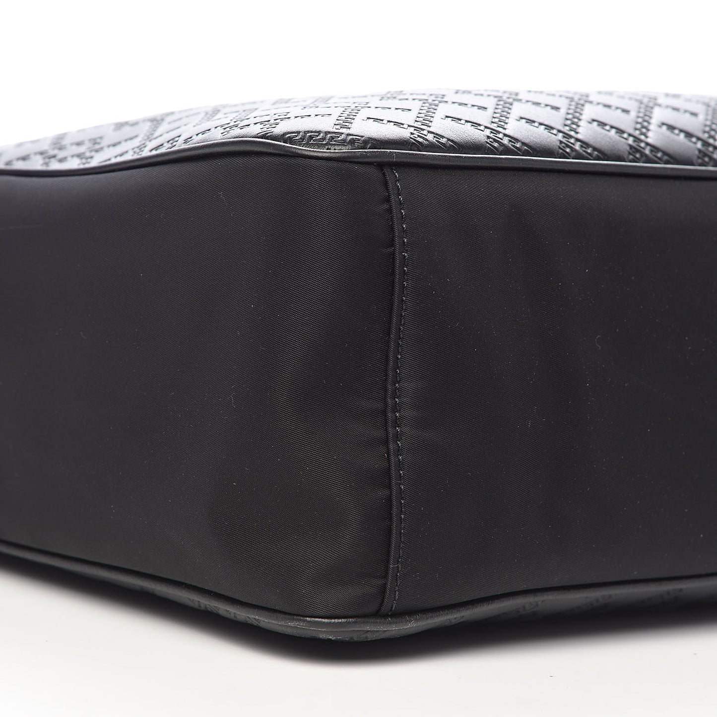 Calfskin Nylon Medusa Lifestyle Tote Black