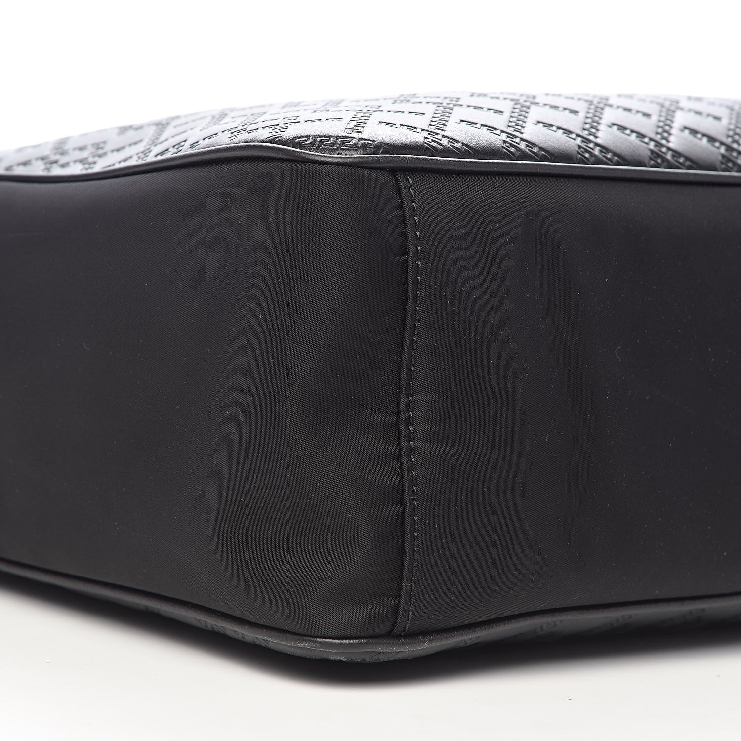 Versace Calfskin Nylon Medusa Lifestyle Tote Black 7 of 9