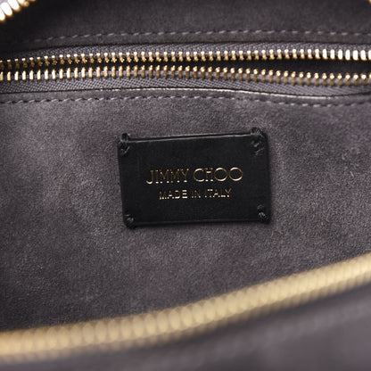 Jimmy Choo Suede Small Varenne Bowling Bag Dusk 7 of 11