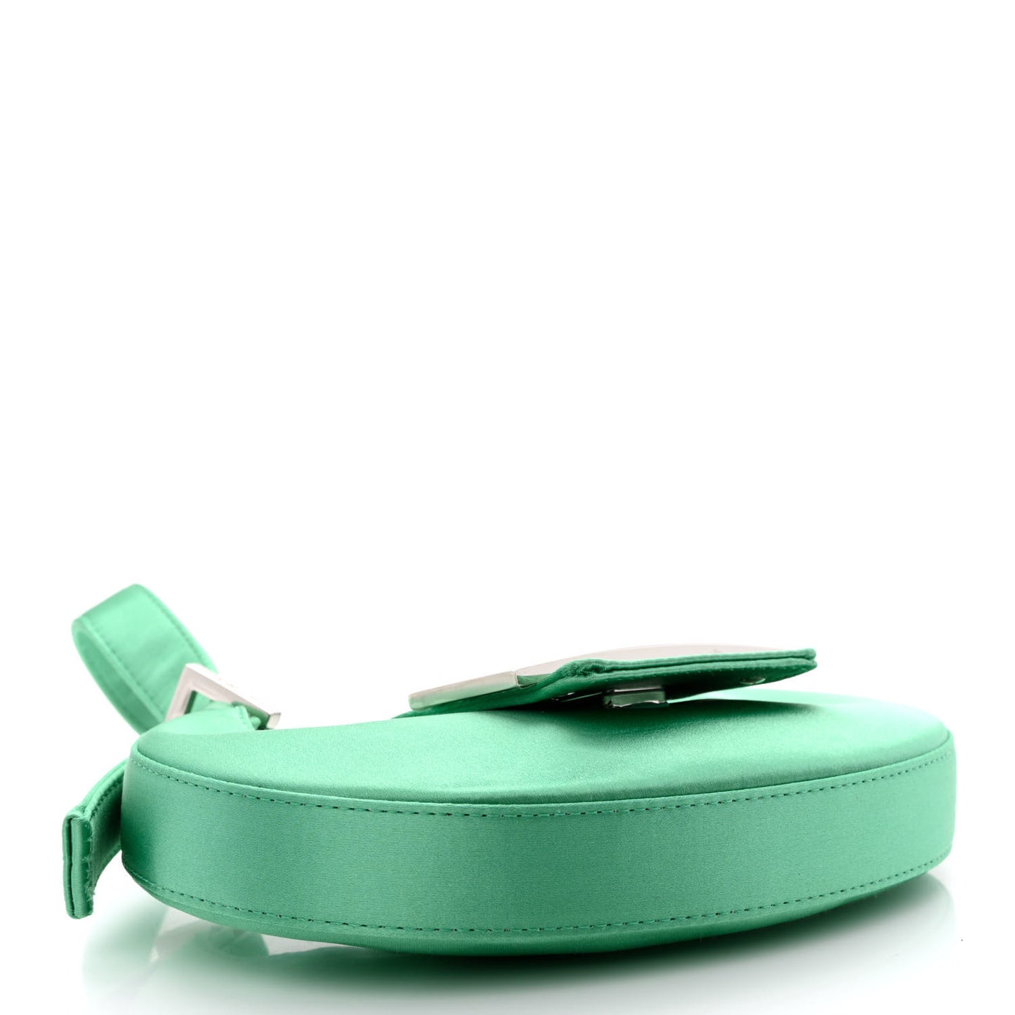 Silk Satin Mini Cookie Hobo Bag Spring Turquoise