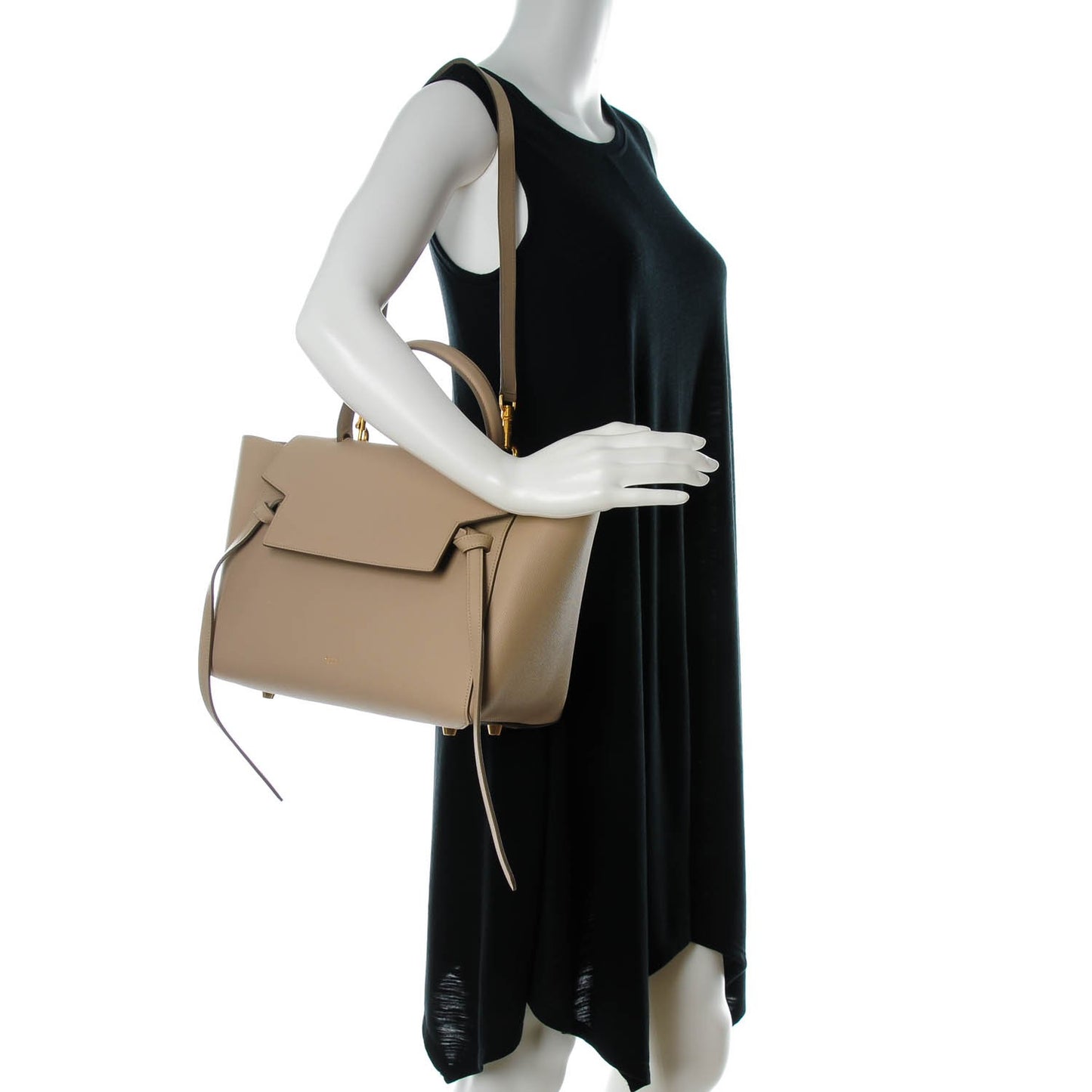 Grained Calfskin Mini Belt Bag Light Taupe