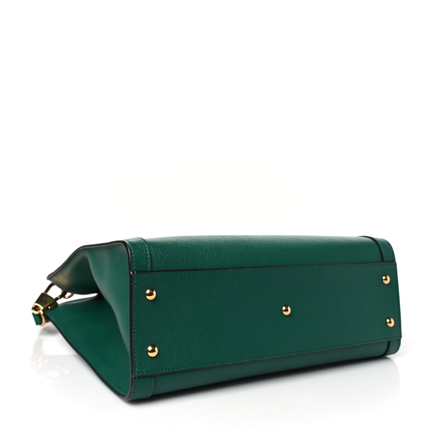 Wonka Grain Calfskin Small Diana Tote Bag Green Yellow Fluo