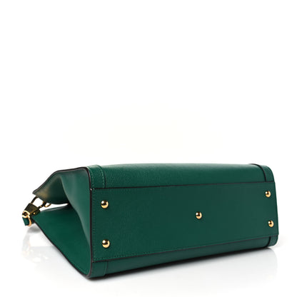 Gucci Wonka Grain Calfskin Small Diana Tote Bag Green Yellow Fluo 4 of 9