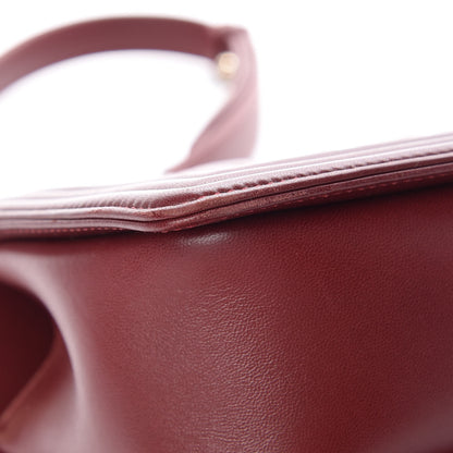 Chanel Lambskin Quilted Medium Boy Flap Burgundy 12 of 13