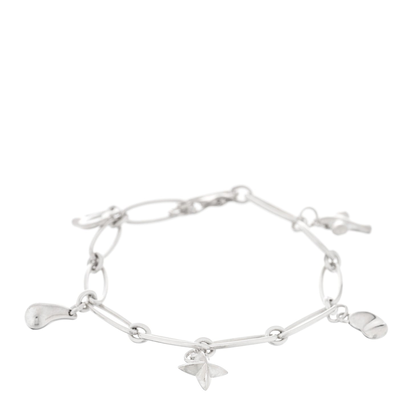 Sterling SIlver Elsa Peretti Five Charm Bracelet