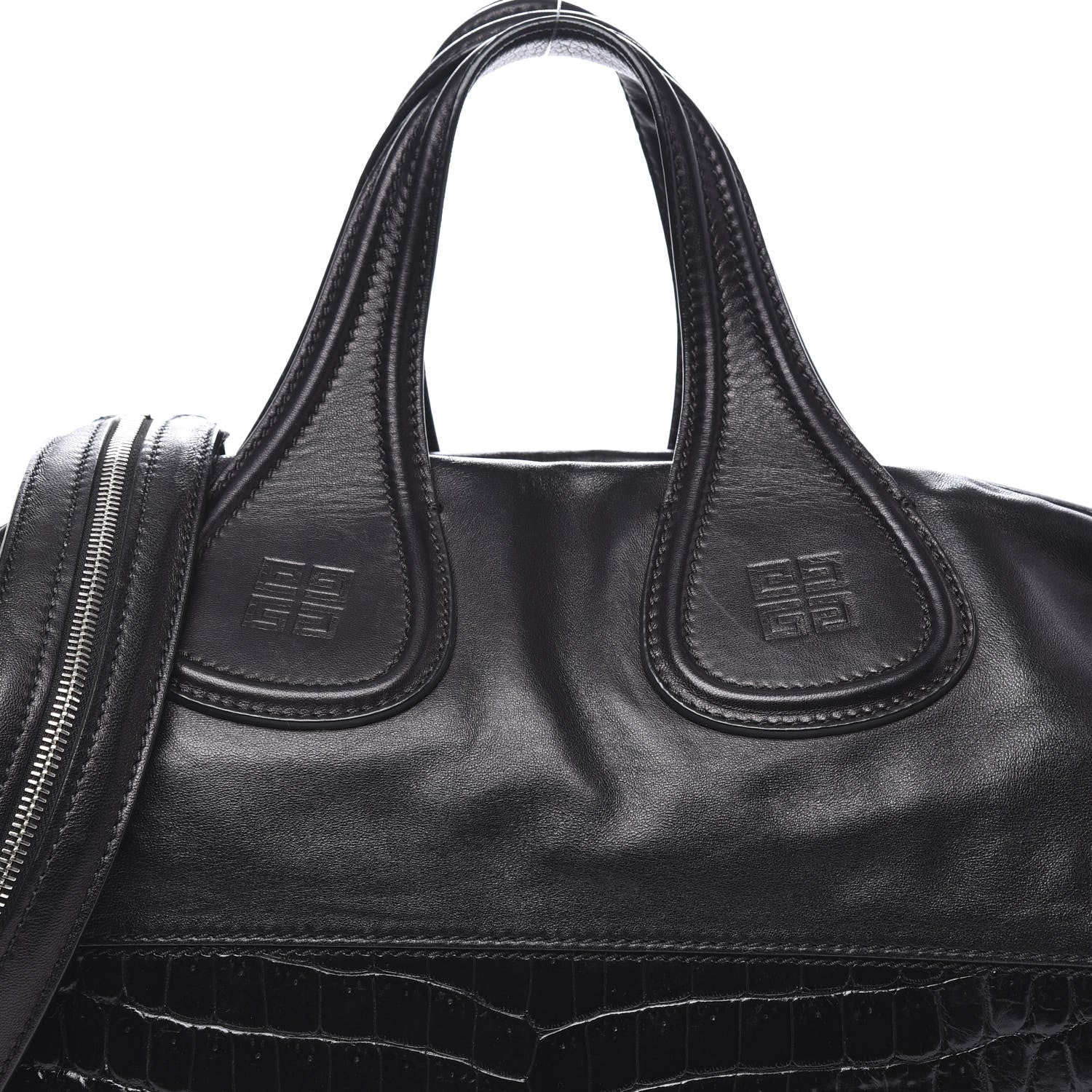 Givenchy Calfskin Crocodile Embossed Medium Nightingale Black 11 of 11