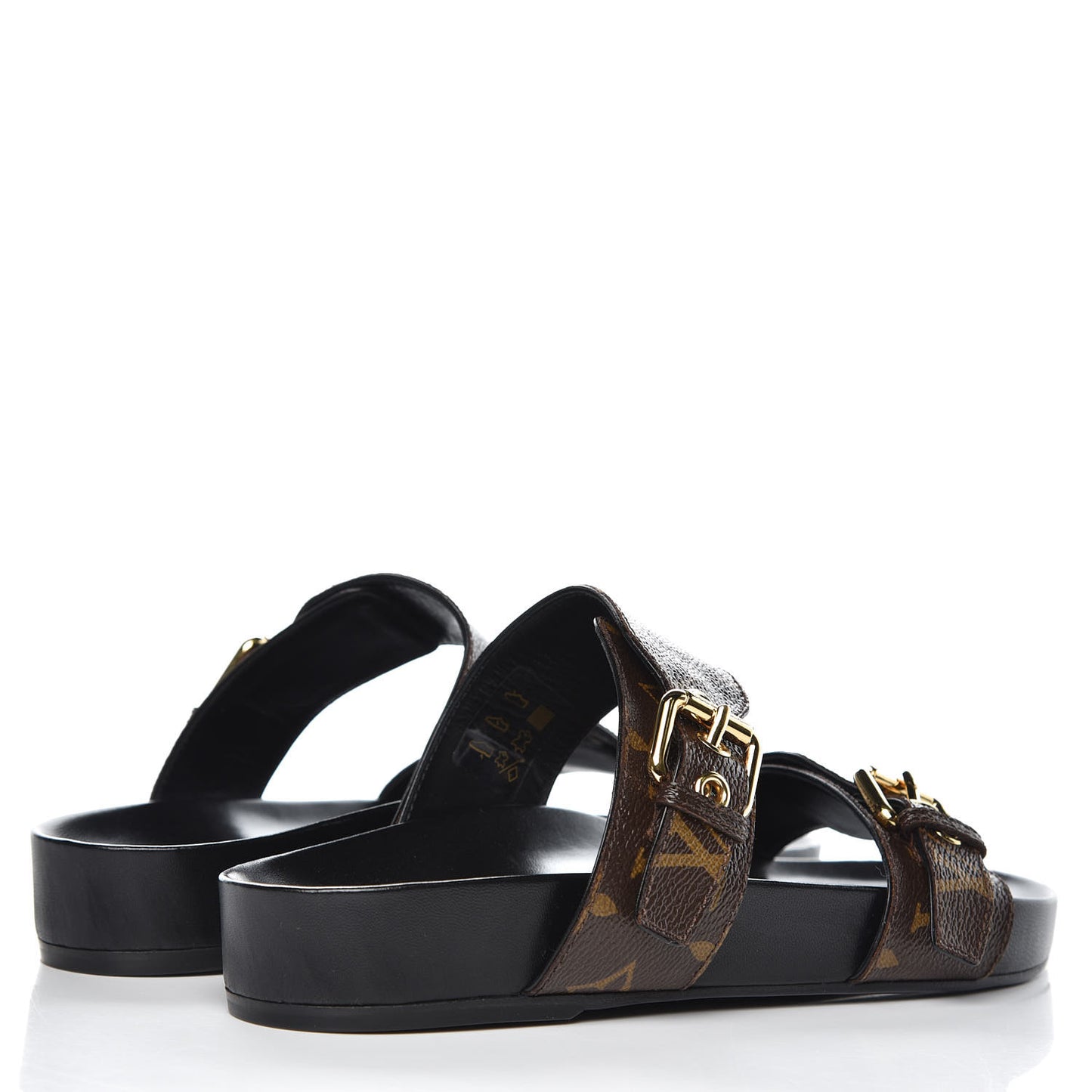 Monogram Bom Dia Mule Sandals 37 Black