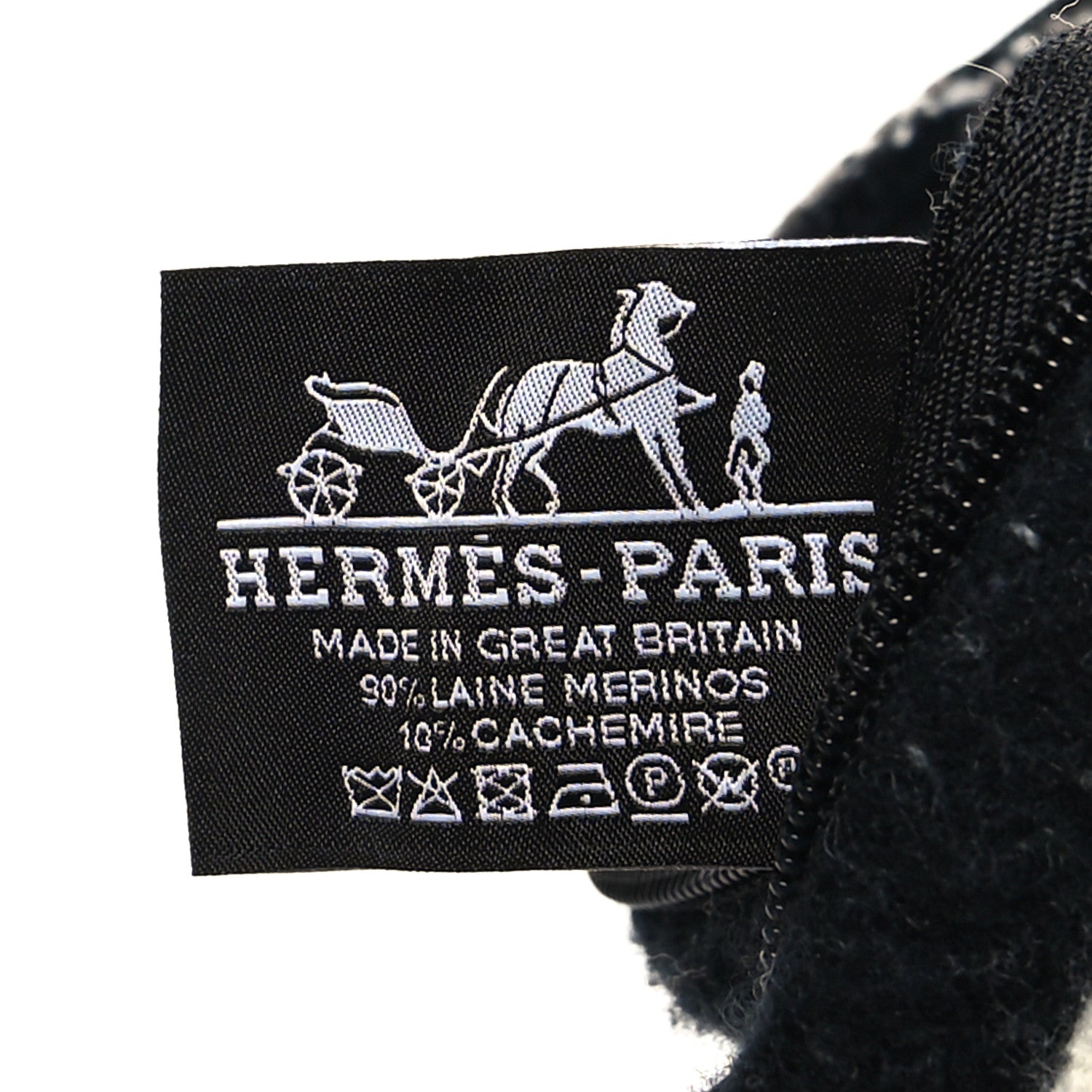 Hermes Wool Cashmere Avalon III Pillow PM Ecru Black 3 of 3