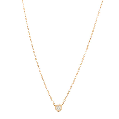 Cartier 18K Pink Gold Diamond D'Amour Heart Pendant Necklace 1 of 4