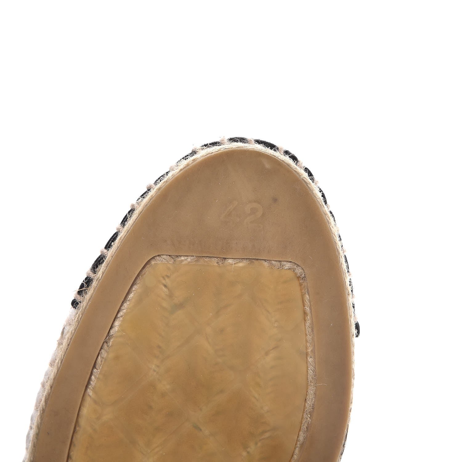 Chanel Mesh Lambskin Espadrilles 42 White Black 8 of 13