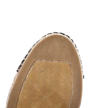 Chanel Mesh Lambskin Espadrilles 42 White Black 8 of 13