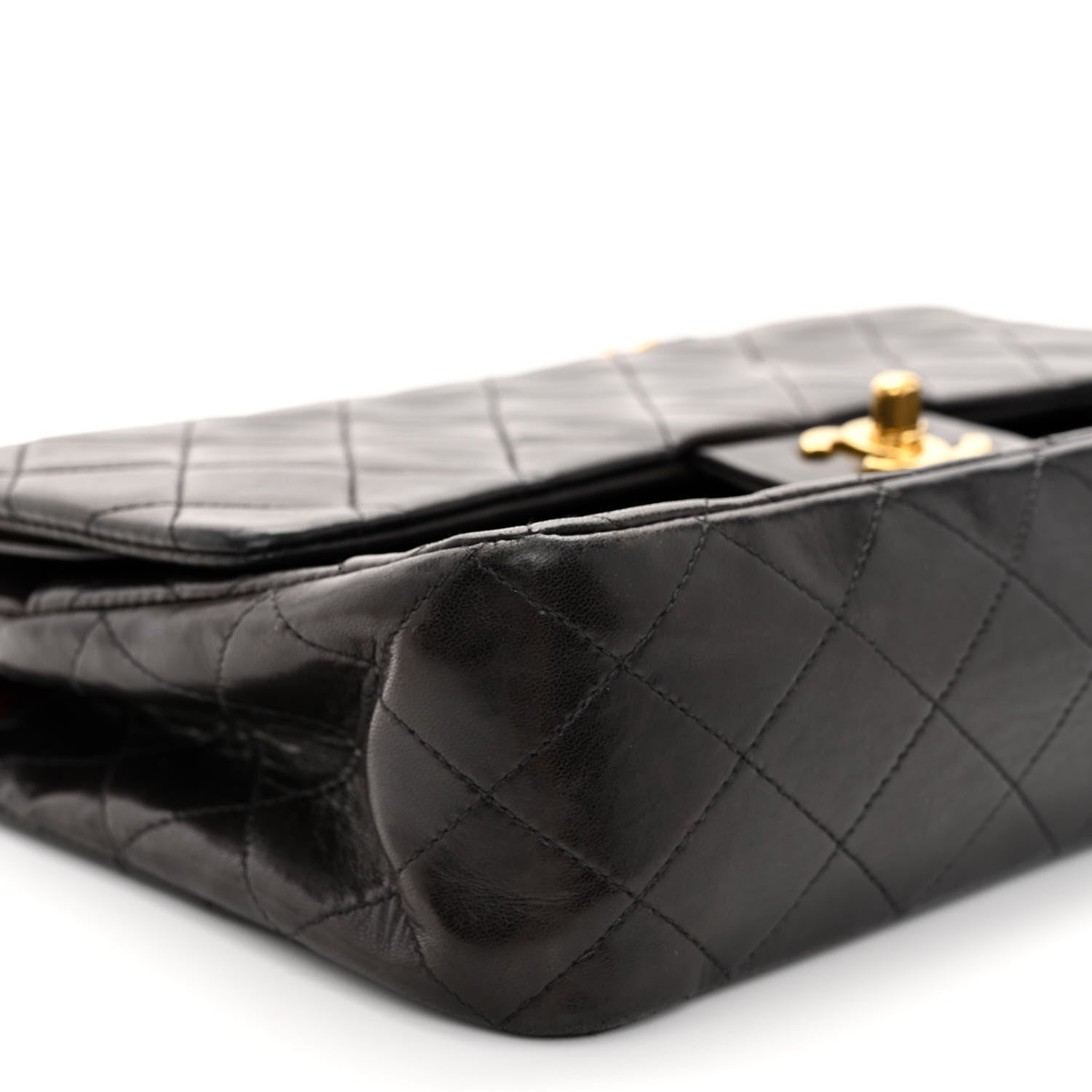 Chanel Lambskin Quilted Medium Double Flap Black 9 of 11