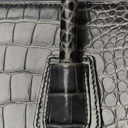 Givenchy Calfskin Crocodile Embossed Small Antigona Storm Grey 15 of 20