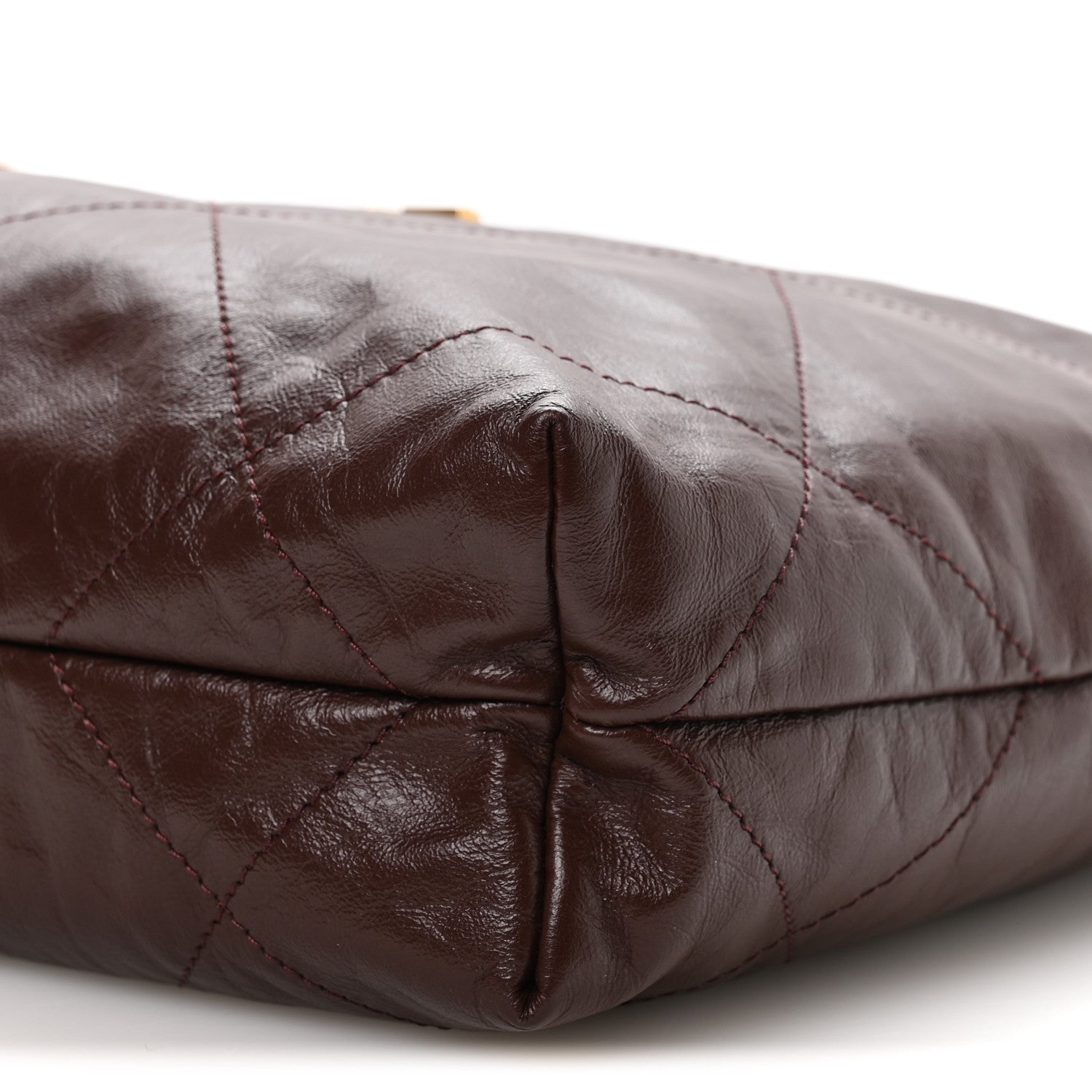 Chanel Shiny Calfskin Quilted Small Chanel 22 Dark Brown 11 of 11