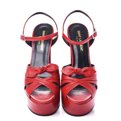 Saint Laurent Goatskin Candy 80 Platform Sandals 36 Red 5 of 11