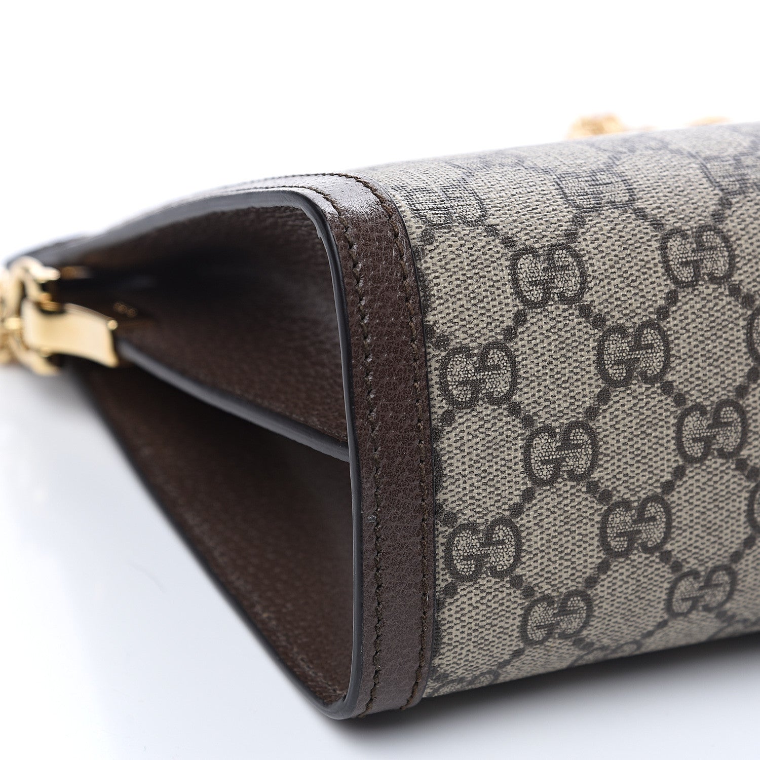Gucci GG Supreme Monogram Web Medium Ophidia Chain Shoulder Bag Brown 8 of 9