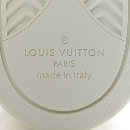 Louis Vuitton Calfskin Nylon Mesh Monogram Womens Boombox High Top Sneakers 39 Bleu Rose 7 of 9