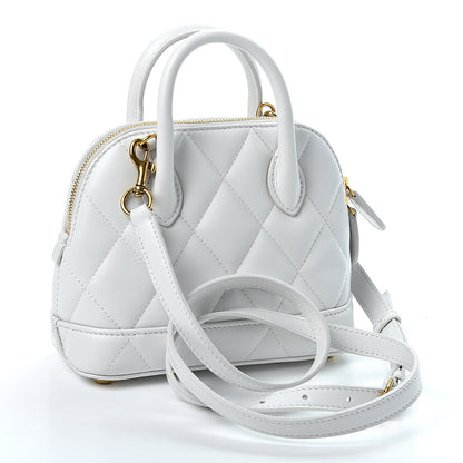 Balenciaga Nappa Calfskin Quilted XXS Ville Top Handle Bag White 2 of 8