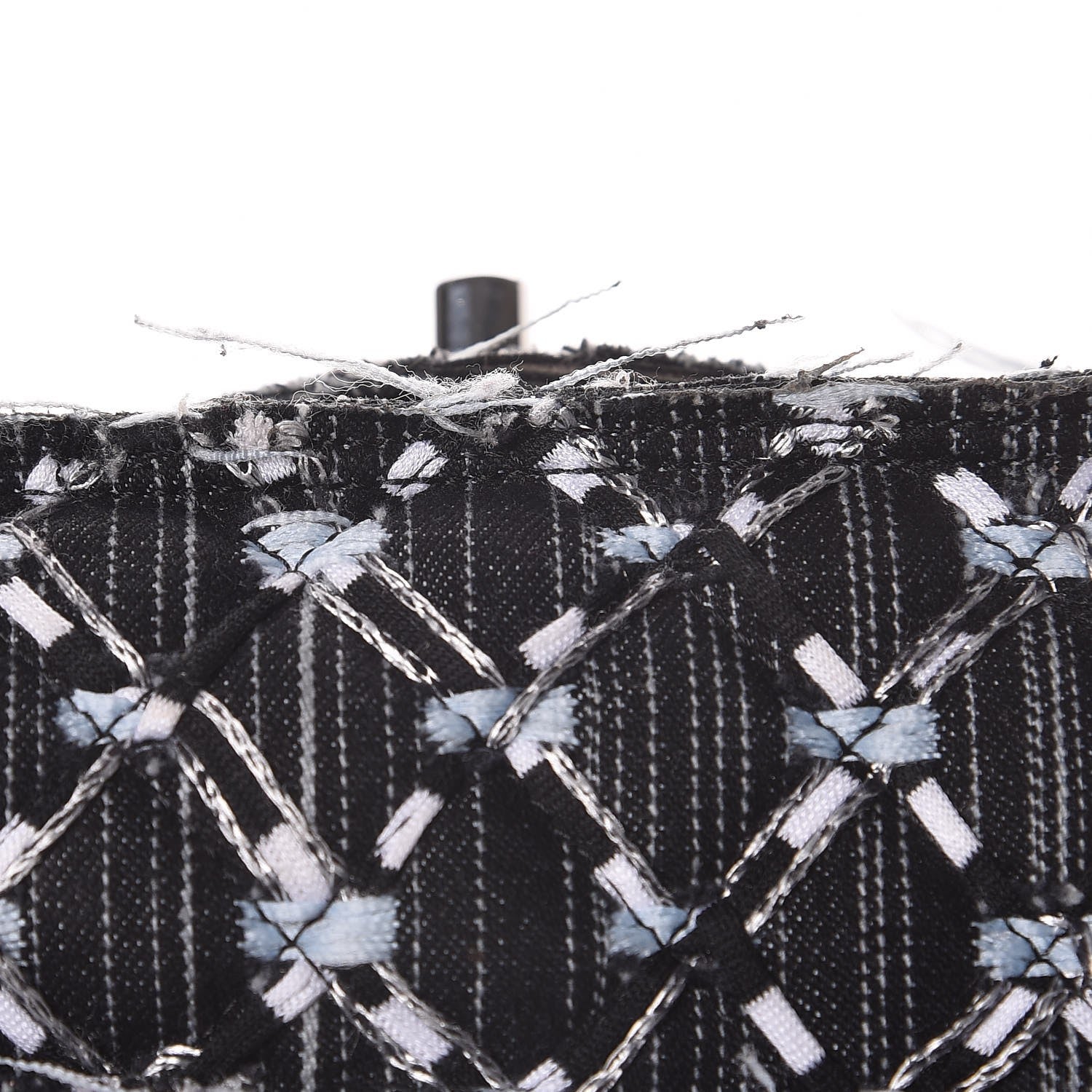 Chanel Denim Woven Medium Flap Light Blue 12 of 14