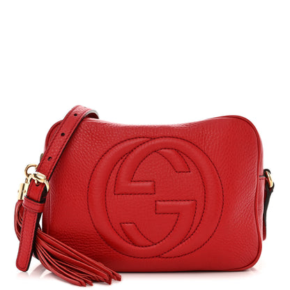 Gucci Pebbled Calfskin Small Soho Disco Bag Tabasco Red 1 of 13