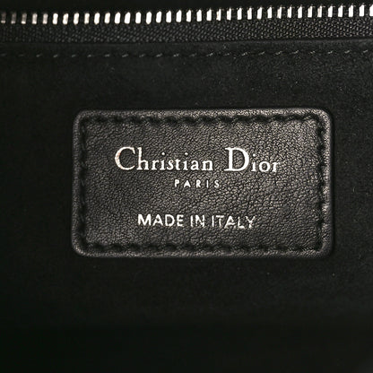 Christian Dior Calfskin Studded Flower Medium Lady Dior Black 6 of 8
