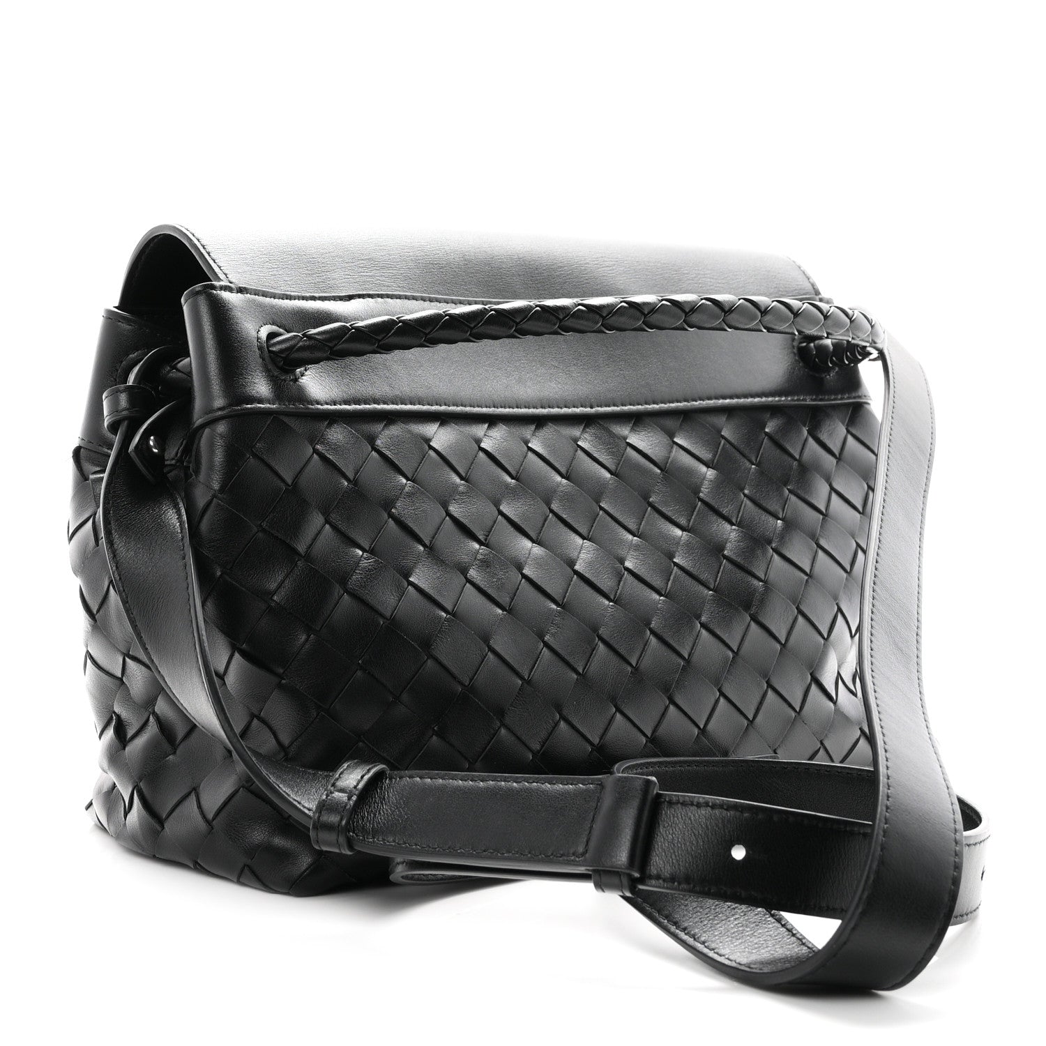 Bottega Veneta Calfskin Intrecciato Small Andiamo Messenger Bag Black 2 of 9