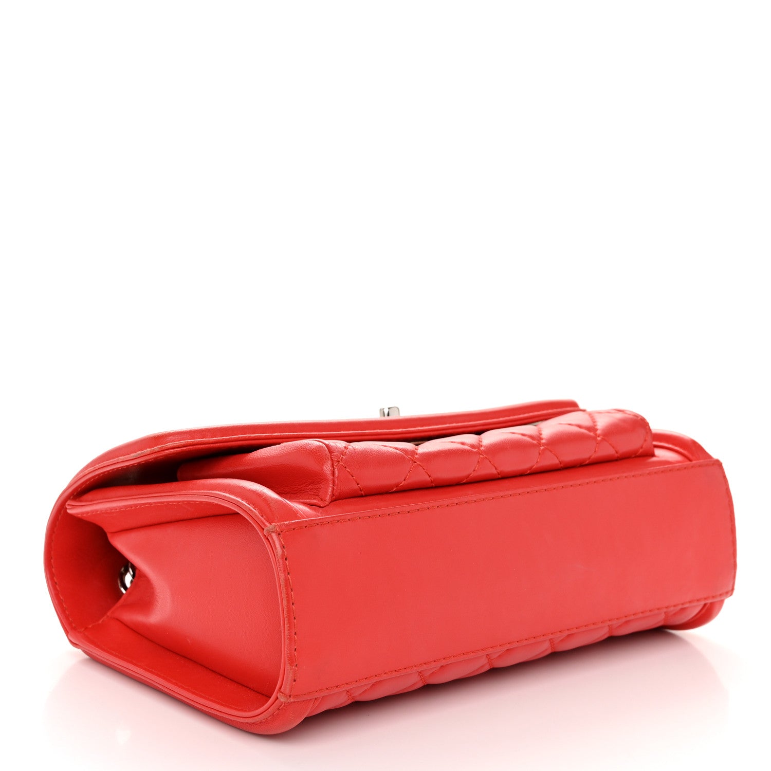 Chanel Lambskin Quilted Small Geometric Flap Red 4 of 14