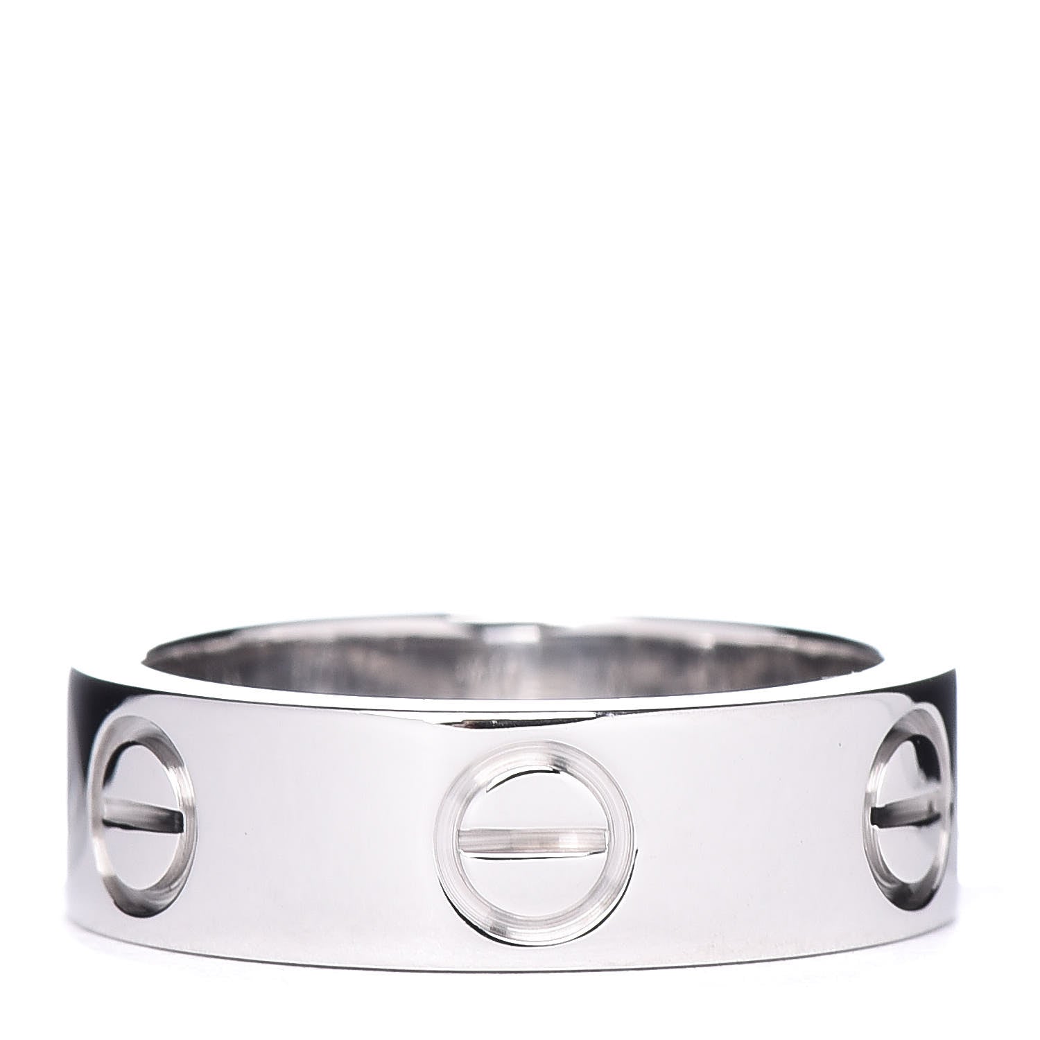 Cartier 18K White Gold 5.5mm LOVE Ring 49 4.75 1 of 6