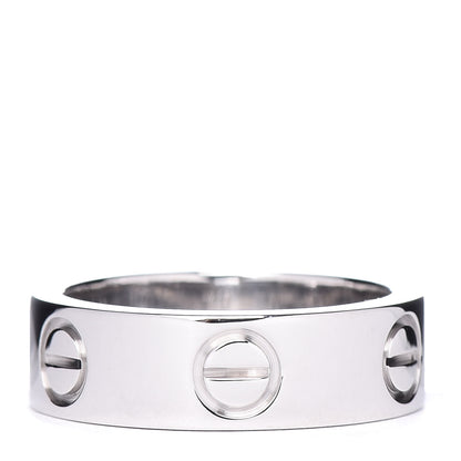 Cartier 18K White Gold 5.5mm LOVE Ring 49 4.75 1 of 6