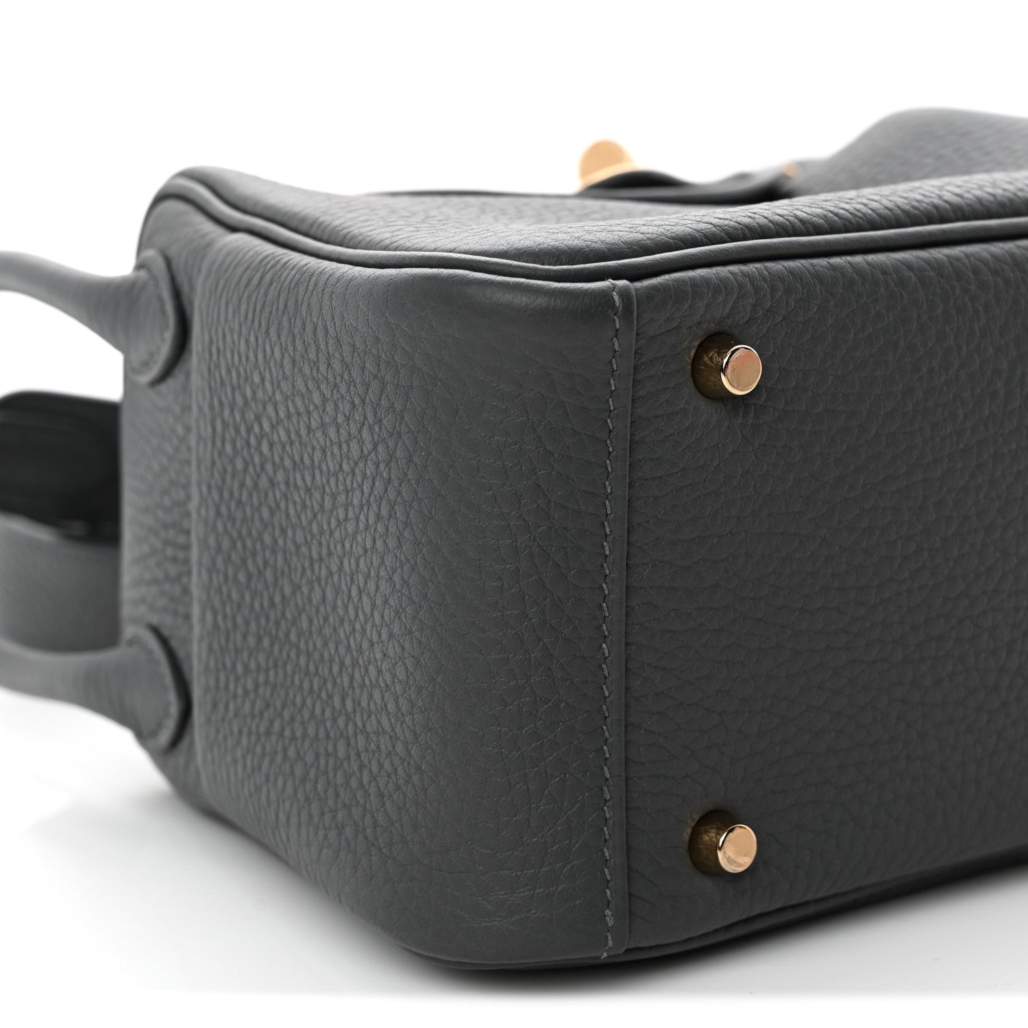 Hermes Taurillon Clemence Mini Lindy 20 Gris Misty 9 of 10