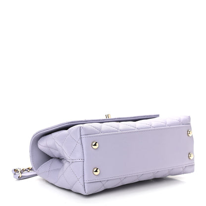Chanel Caviar Quilted Mini Coco Handle Flap Light Purple 4 of 10