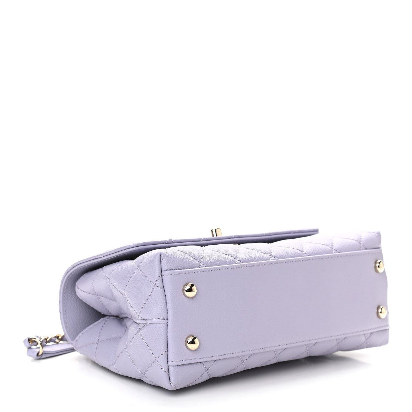 Caviar Quilted Mini Coco Handle Flap Light Purple