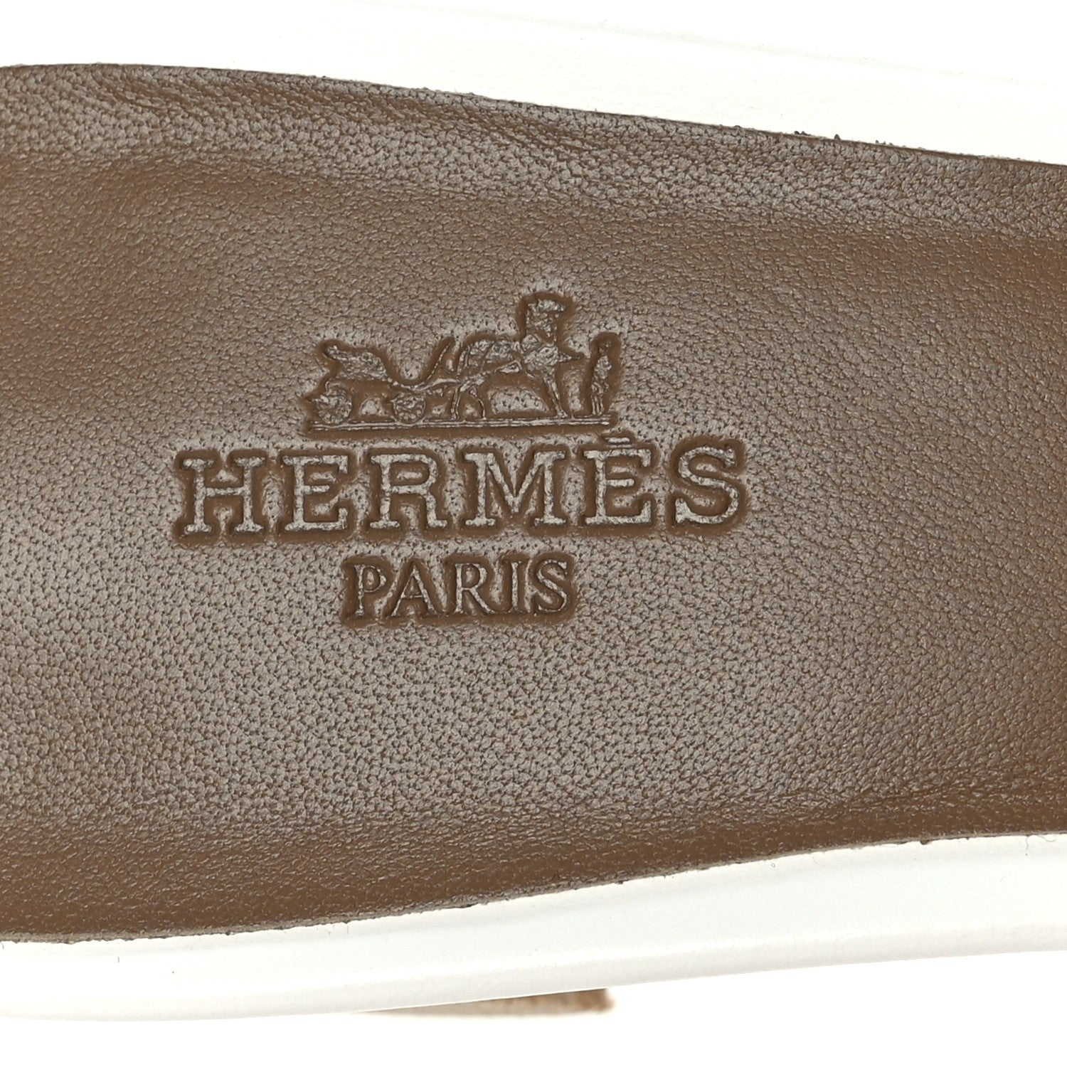 Hermes Calfskin Oasis Sandals 38 White 7 of 8