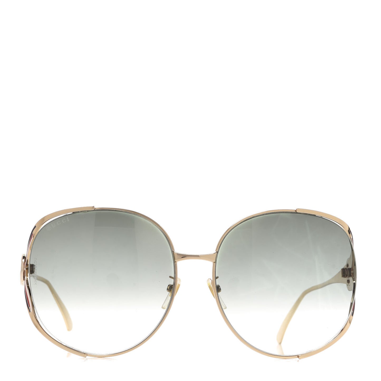 Metal Oversized Round Frame GG0225S Sunglasses Gold