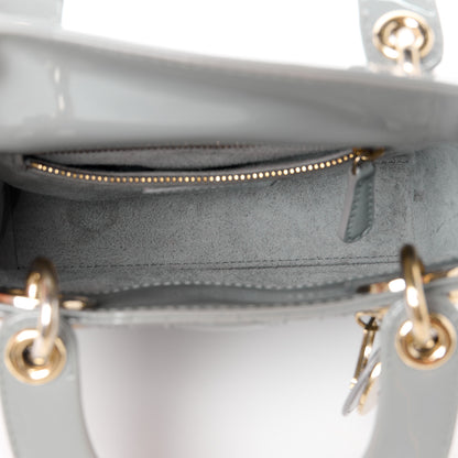 Christian Dior Patent Cannage Mini Lady Dior Grey Stone 5 of 11