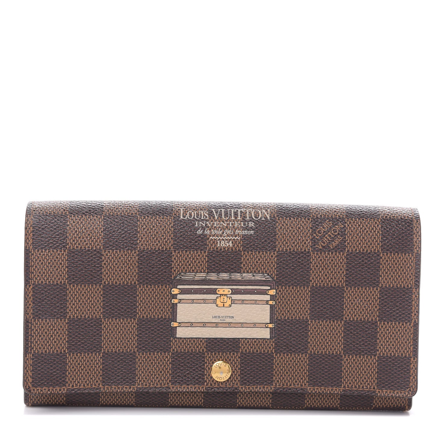 Damier Ebene Trunks and Locks Sarah Wallet