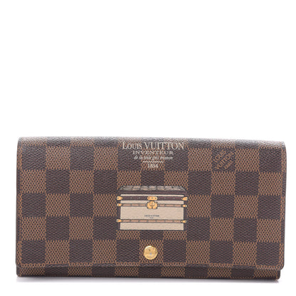 Louis Vuitton Damier Ebene Trunks and Locks Sarah Wallet 1 of 9